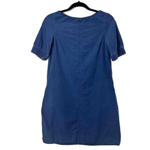 Cos Dress Womens Size US 2 Blue Shift Short Sleeve Denim Pockets